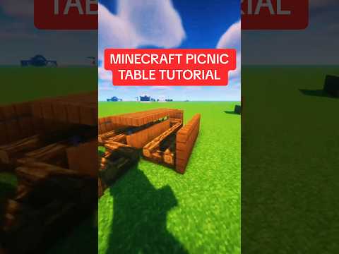 MINECRAFT PICNIC TABLE TUTORIAL #minecraft #minecrafttutorial #shorts #minecraftshorts