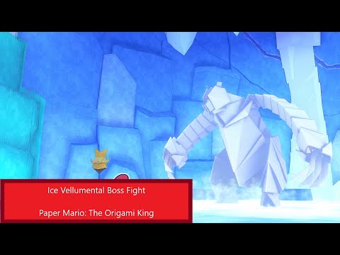 Ice Vellumental Boss Fight - Paper Mario: The Origami King