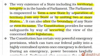 FEDERALISM WITH STRONG CENTRAL GOVERNMENT