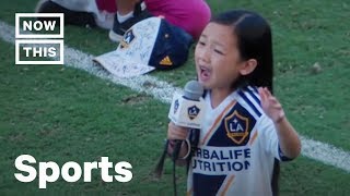 Little Girl Sings Amazing National Anthem at LA Galaxy vs Seattle Sounders Game | NowThis