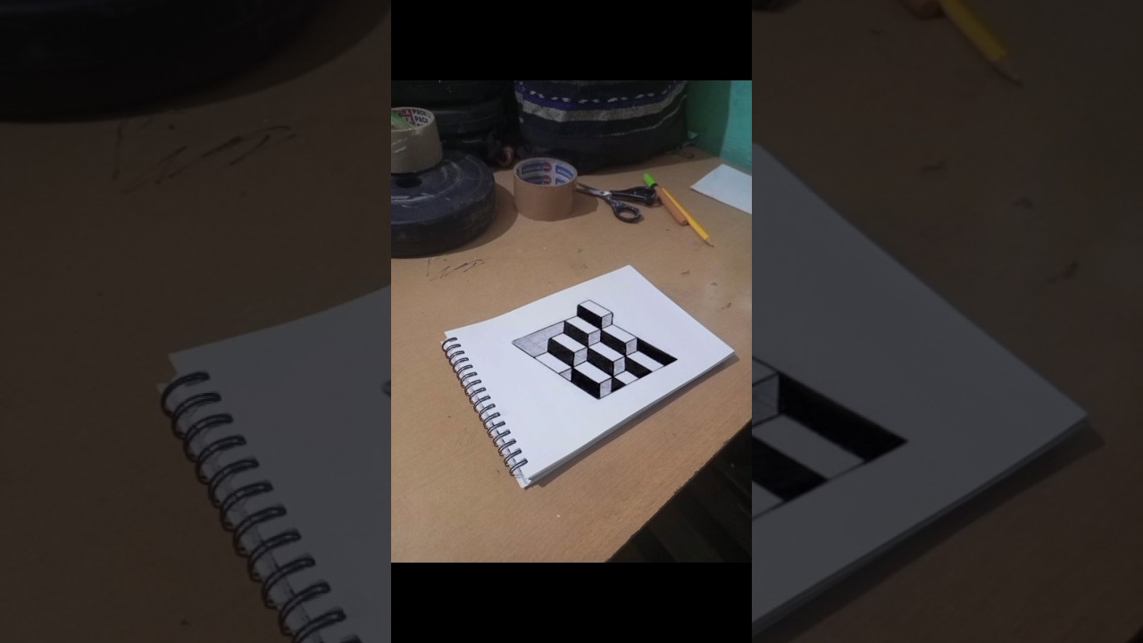 How to draw - Easy 3D bricks and Art