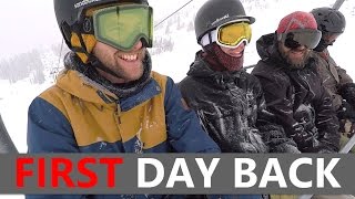 First Day Snowboarding After Serious Injury