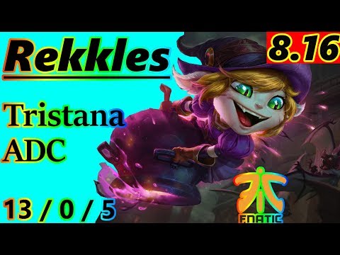 Rekkles as Tristana ADC - S8 Patch 8.16 - EUW Challenger - Full Gameplay
