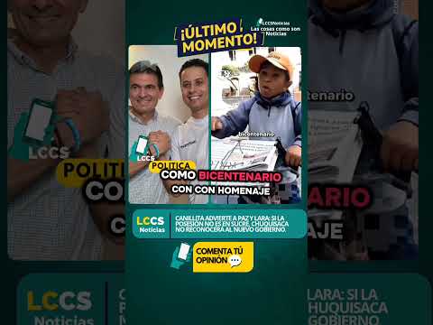 Canillita advierte a Paz: si la posesión no es en Sucre, Chuquisaca no reconocerá al nuevo gobierno.