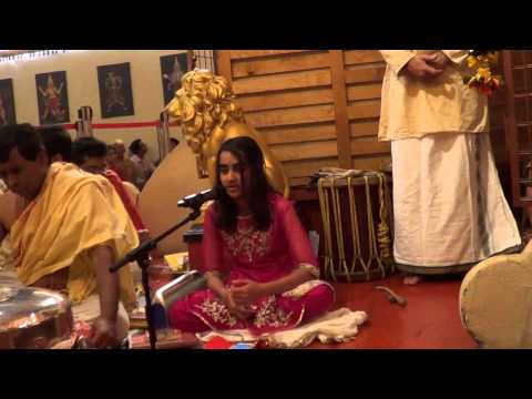 Aditi singing a Shiva Bhajan