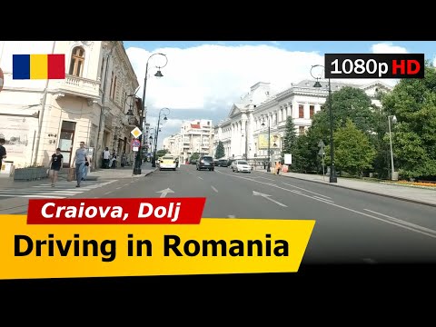 🔴 Romania • Craiova, Dolj【Full HD】Free Driving in Craiova • City Center • Nicolae Romanescu Park