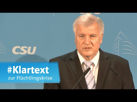 Klartext von Horst Seehofer zur Flüchtlingskrise