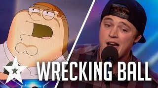 Peter Griffin, Elmo &amp; More Sing Wrecking Ball On Britain&#39;s Got Talent