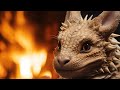 Relax With A Purring Dragon Pup Crackling Fireplace Fall Asleep In Cozy Ambience