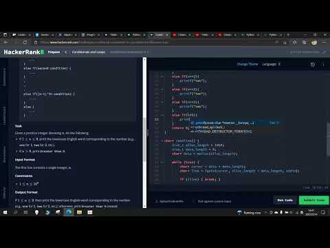 C Conditionals and Loops - HackerRank