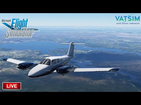 Flight Simulator 2020 LIVE! | Bakersfield to Lake Tahoe | Piper PA-44 Seminole | VFR | VATSIM