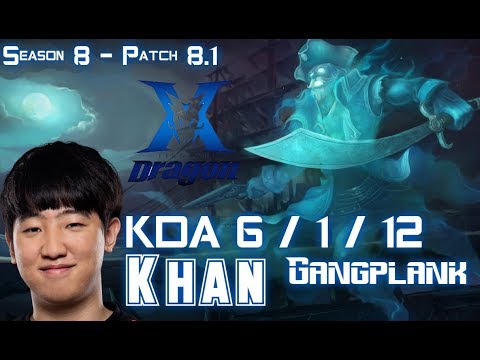 KZ Khan GANGPLANK vs JAYCE Top - Patch 8.1 KR Ranked