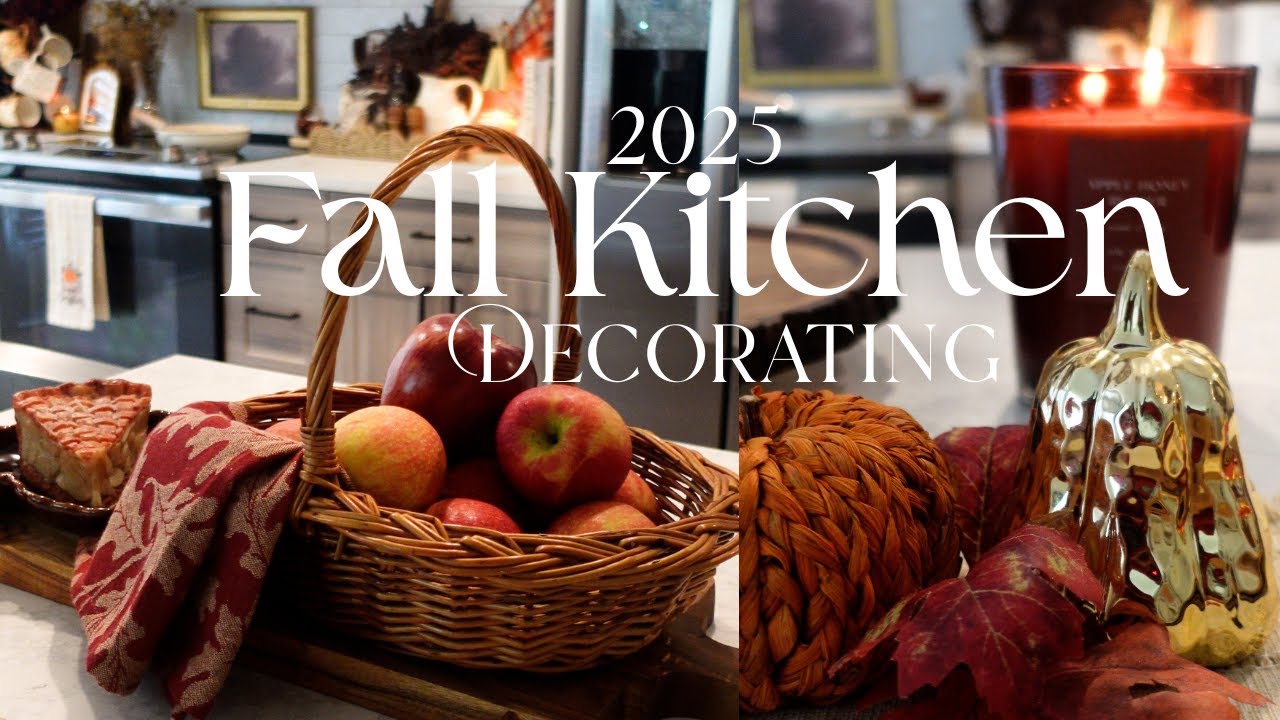 2025 🍂 Cozy Fall Kitchen Decorating Ideas | Moody Burgundy & Red Colors | Thrifted Finds