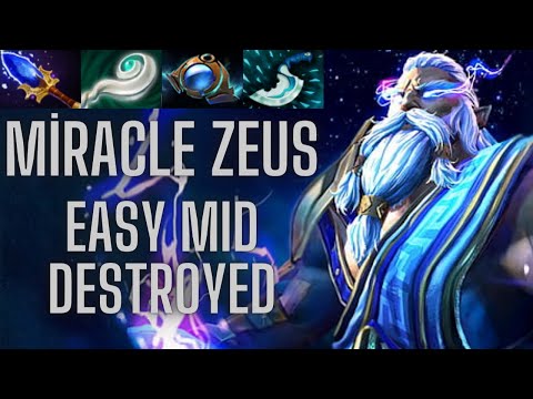 MİRACLE [ZEUS] EASY MID PRO GAME PLAY 7.27 DOTA2