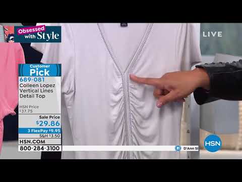 Colleen Lopez Vertical Lines Detail Top