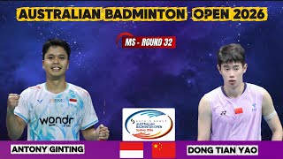 Download lagu Anthony Ginting vs Dong Tian Yao - Round of 32 | SATHIO GROUP Australian Open 2026 Badminton mp3 Download lagu Anthony Ginting vs Dong Tian Yao - Round of 32 | SATHIO GROUP Australian Open 2026 Badminton mp3