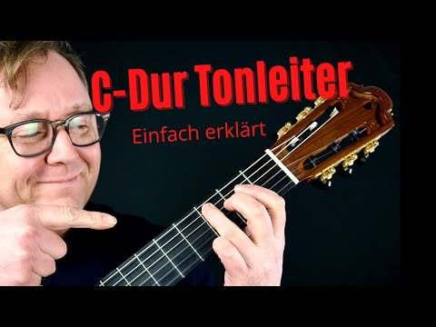 Wie geht eine C-Dur-Tonleiter auf der Gitarre?