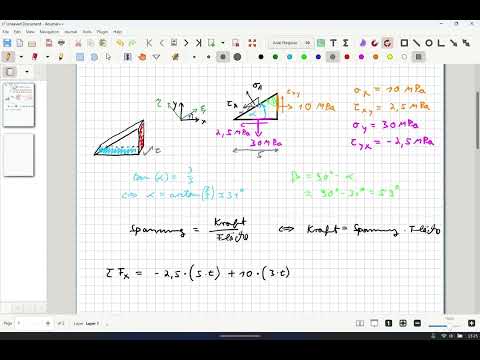 03 Allgemeiner Spannungszustand ein Beispiel (Bilanzgleichungen)