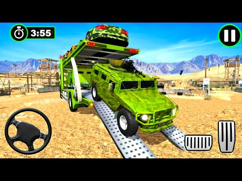 Transporting Army Vehicles in Trailer Truck - Android Gameplay