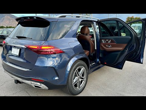 2026 Mercedes GLE 450 4MATIC SUV Test Drive & Review | 3rd-Row Package, Twilight Blue, Interior Tour