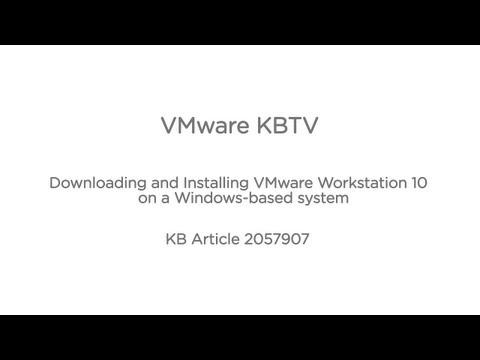 comment installer vmware workstation