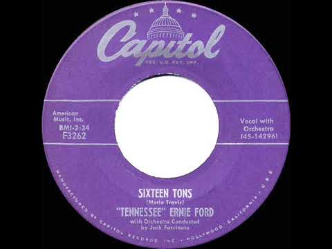 1955 HITS ARCHIVE: Sixteen Tons - Tennessee Ernie Ford (a #1 record)
