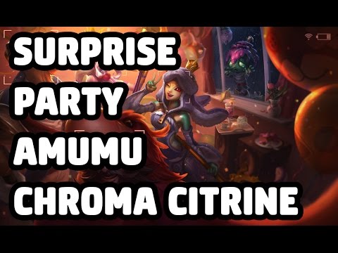SURPRISE PARTY AMUMU CHROMA CITRINE SKIN SPOTLIGHT - LEAGUE OF LEGENDS