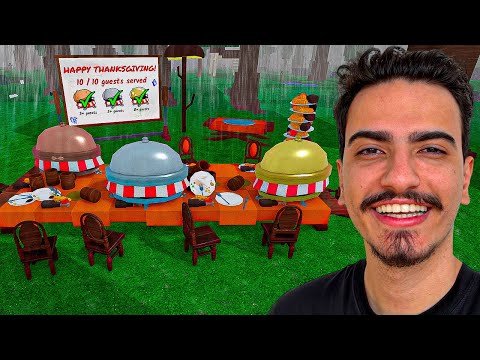 FIZ UMA MESA DE JANTAR COMPLETA DO 99 NOITES NA FLORESTA 🦃🍽️