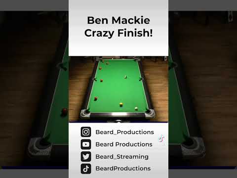 Crazy Finish By Ben Mackie #8ballpool #billiards #trickshot #cuesports