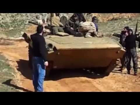 اغتنام عربة بي أم بي من قبل كتائب حمزة بن عبد المطلب في منطقة الزبداني في ريف دمشق