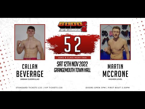 Budo Bout 15 - Martin McCrone Vs Callan Beverage