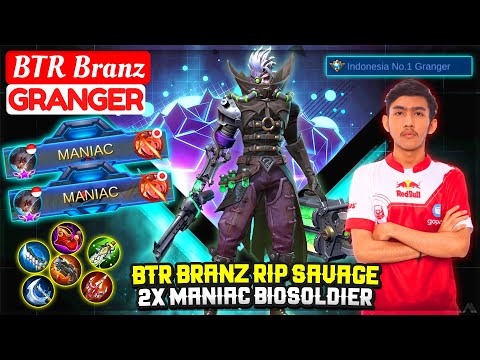 BTR BRANZ RIP SAVAGE, 2x Maniac Biosoldier [ Top Global Granger ] BTR Branz - Mobile Legends