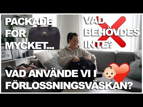 VAD VI ANVÄNDE I FÖRLOSSNINGSVÄSKAN - Vad behövdes inte?