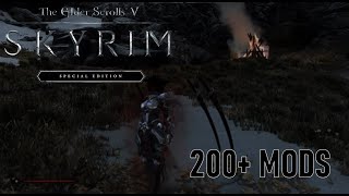 Skyrim Devilian gameplay | 200+ mods | combat and exploration the way to Winterhold