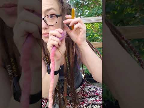 How to permanently install wool dreads.