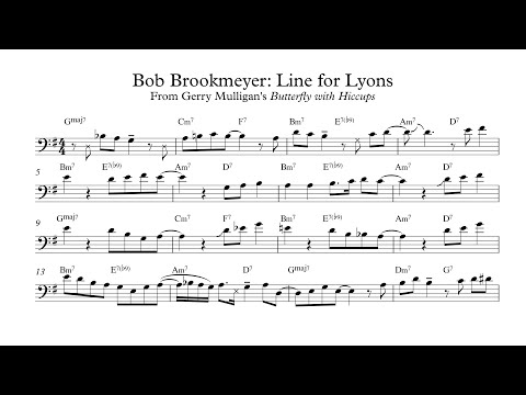 Bob Brookmeyer "Line for Lyons" Trombone Solo Transcription