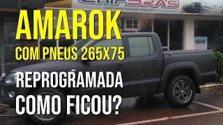 Amarok com pneus 265x75 reprogramada