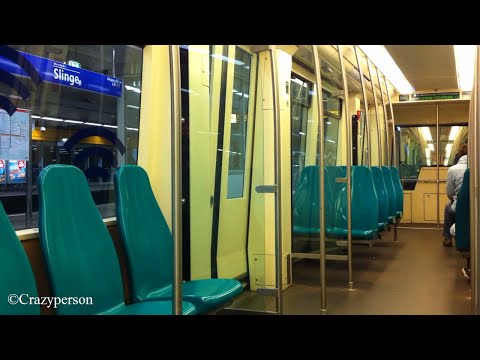 RET metro rit rijtuig 5355 met origineel interieur, Slinge - Zuidplein Rotterdam +Vertrek