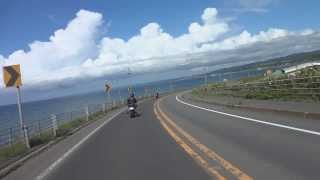 preview picture of video 'オロロンライン・・・雄冬ー増毛。The sea breeze and a blue sky and motorcycle ...'