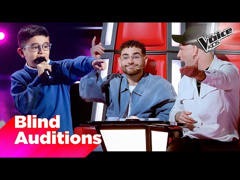 Francesco pays tribute to Ambra Angiolini with "T'appartengo" | The Voice Kids Italy Blind Auditions