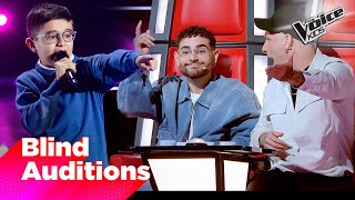 Francesco omaggia Ambra Angiolini con "T'appartengo" | The Voice Kids Italy Blind Auditions