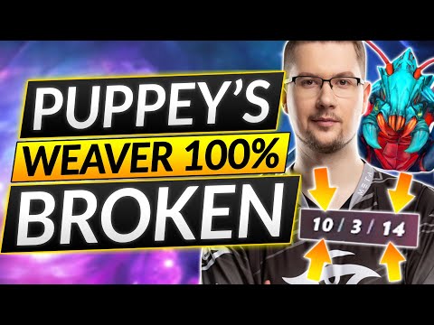 Puppey's NEW WEAVER Strategy is BEYOND BROKEN - LITERALLY FREE MMR CARRY - Dota 2 Guide