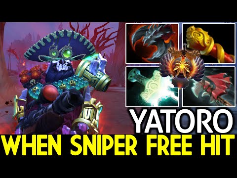 YATORO [Sniper] When Sniper Free Hit is Nightmare Dota 2
