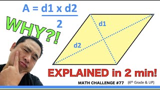 The Area of a Rhombus in LESS THAN 2 MIN!
