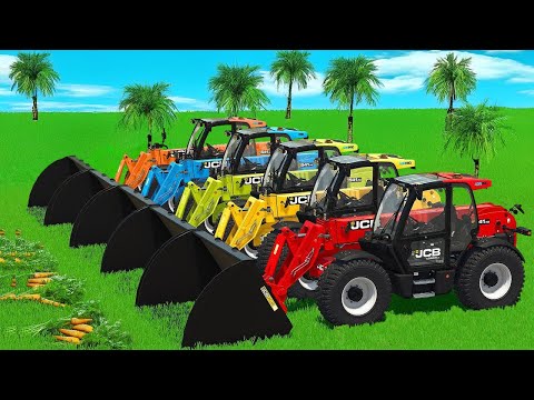 HARVEST, LOAD AND TRANSPORT CARROTS WITH JOHN DEERE TRACTORS - Farming Simulator 25