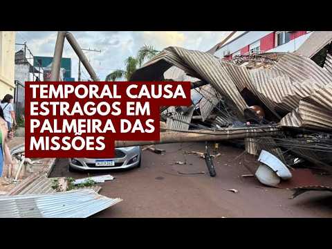 Temporal causa estragos em Palmeira das Missões