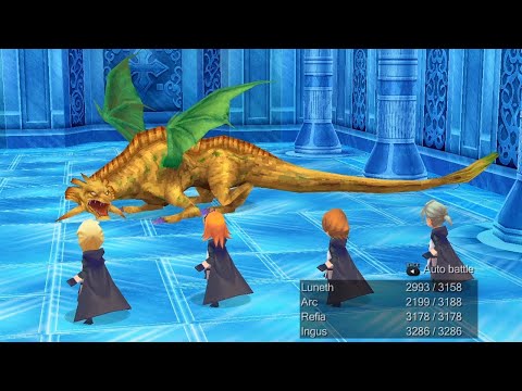 Final Fantasy III [PC] Playthrough #085, Leveling: Level 56 - 59; Yellow & Green Dragons
