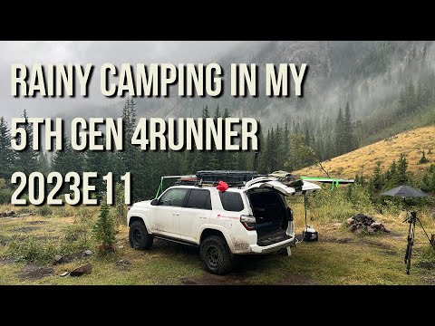 Wet Rainy Colorado Camp in my 4Runner.  2023E11