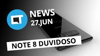 Design duvidoso Galaxy Note 8; Novo WannaCry na Europa; YouTube Uptime
