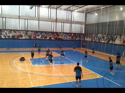 FC Barcelona futsal training rondo warm up
